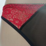 Стринги 4399 Черные с красным