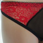 Стринги 4399 Черные с красным